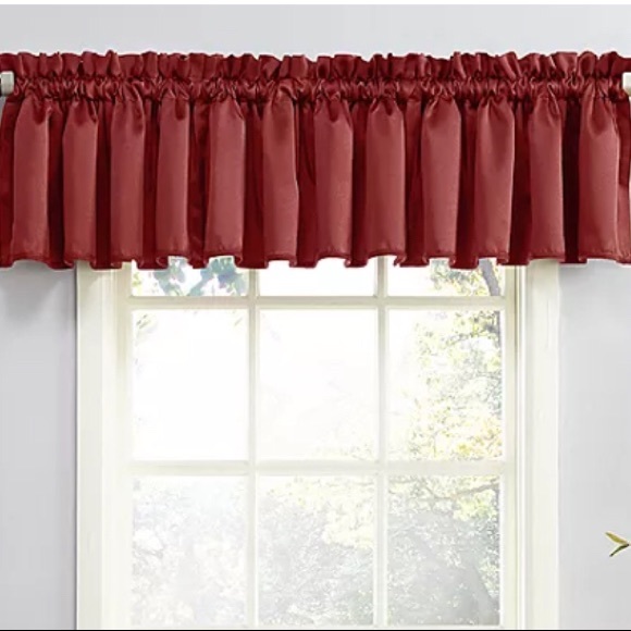 EUC Light-Filtering Raspberry Curtains & Valances 3 Panels 28"x84" Each - Picture 10 of 12